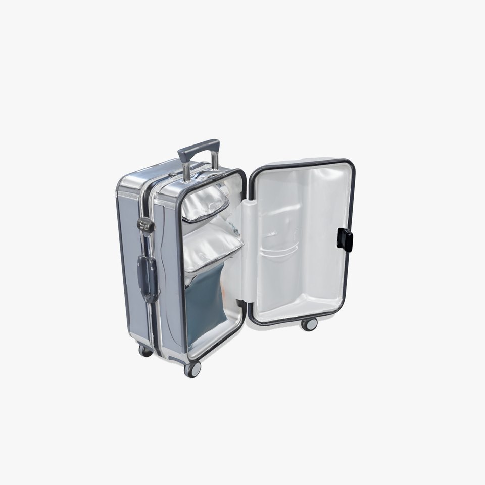 Realistic Suitcase Model Pack with Detailed Interior