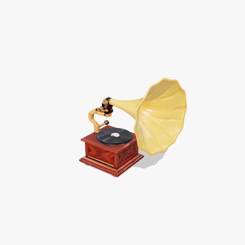 Antique Gramophone Model Pack with Detailed Textures