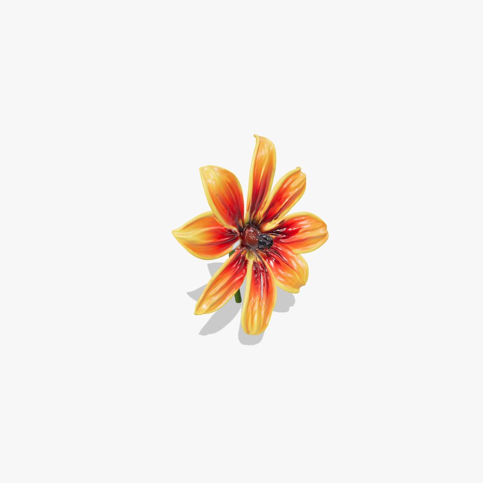 Vibrant Orange Flower Model Pack for D Rendering