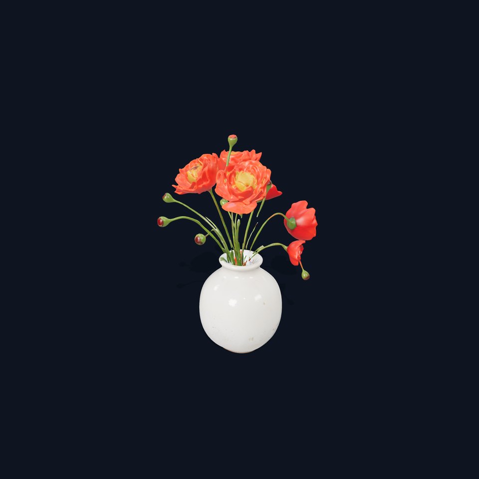 Vase with Poppies Model Pack