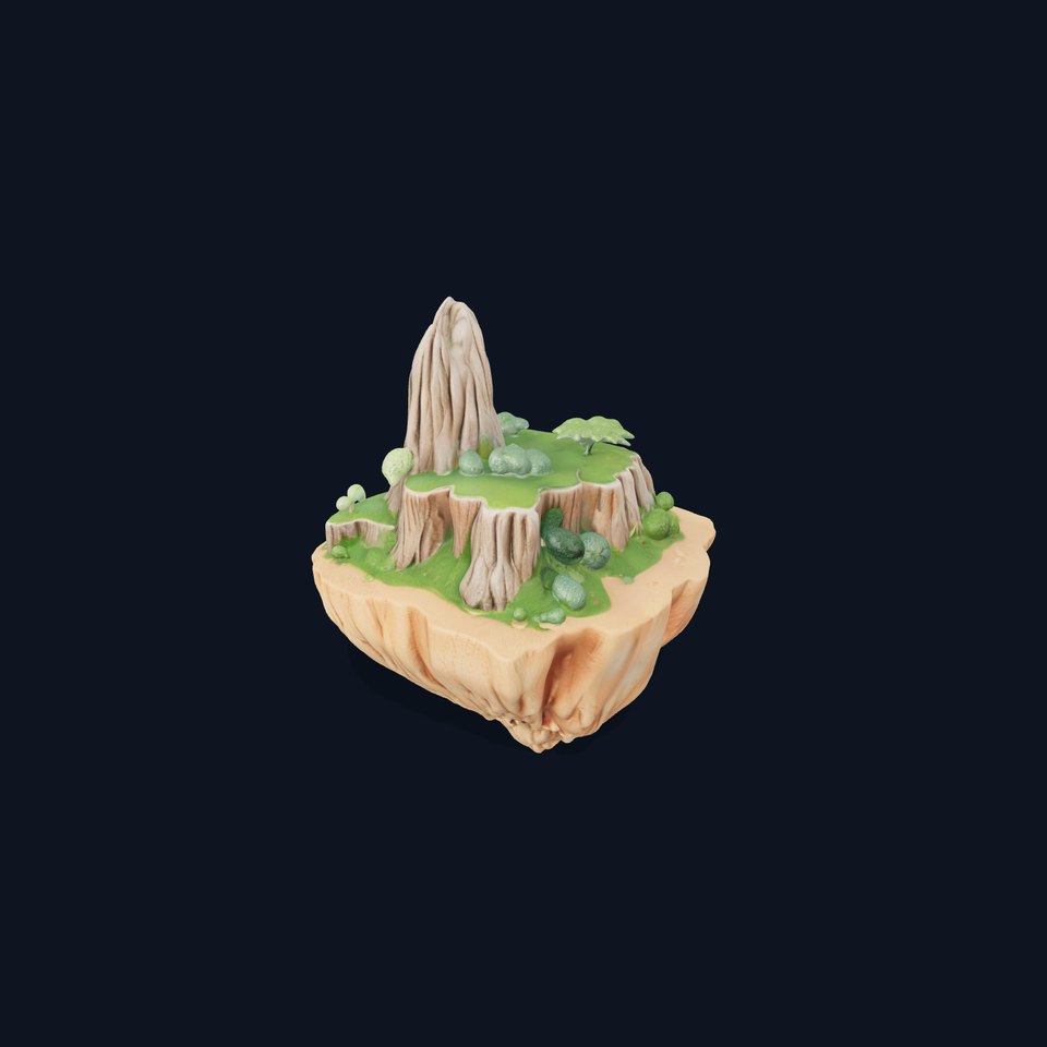 Floating Island Landscape Model Pack