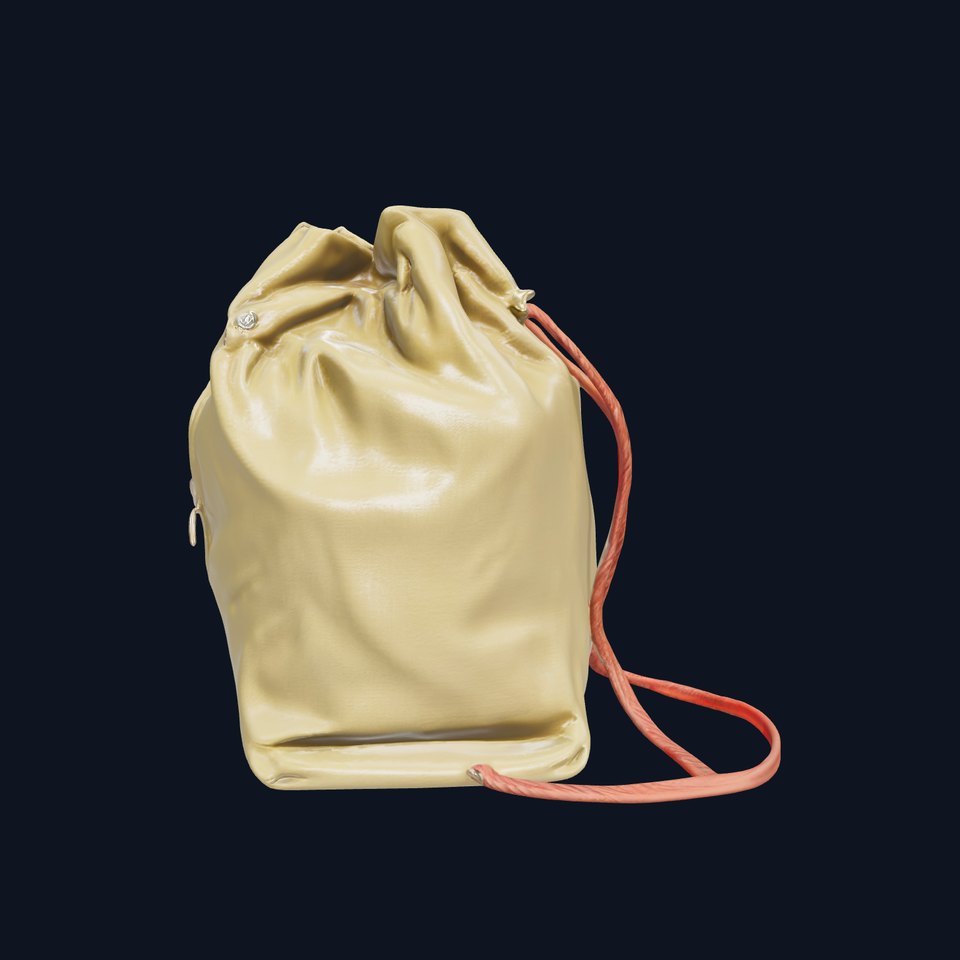 Drawstring Backpack D Model Pack