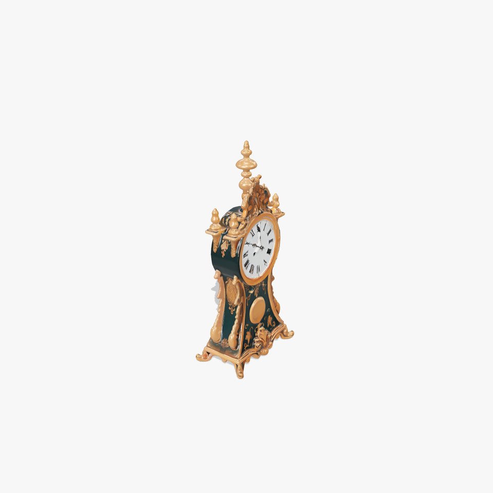 Antique Ornate Clock Model Pack