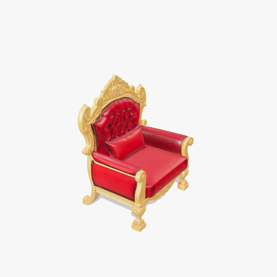 Royal Throne Chair Model Pack  Detailed and Ornate Design