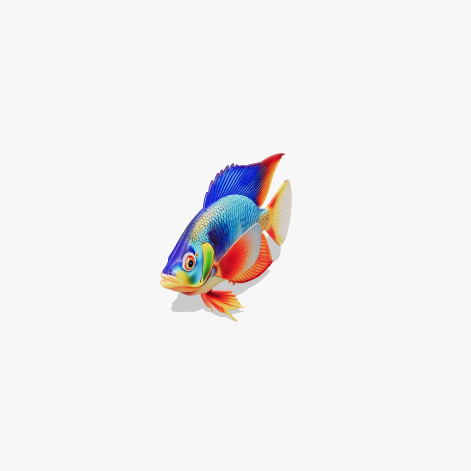 Colorful Tropical Fish Model Pack with PBR Textures
