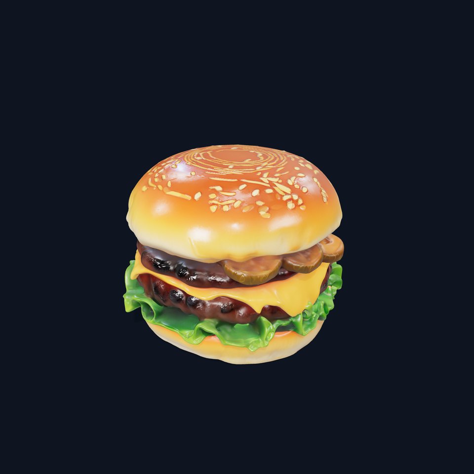Cheeseburger Model Pack with Lettuce and Pickles