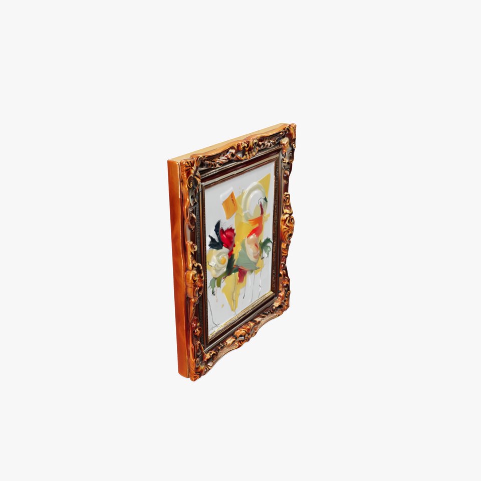 Ornate Picture Frame with Modern Art model pack