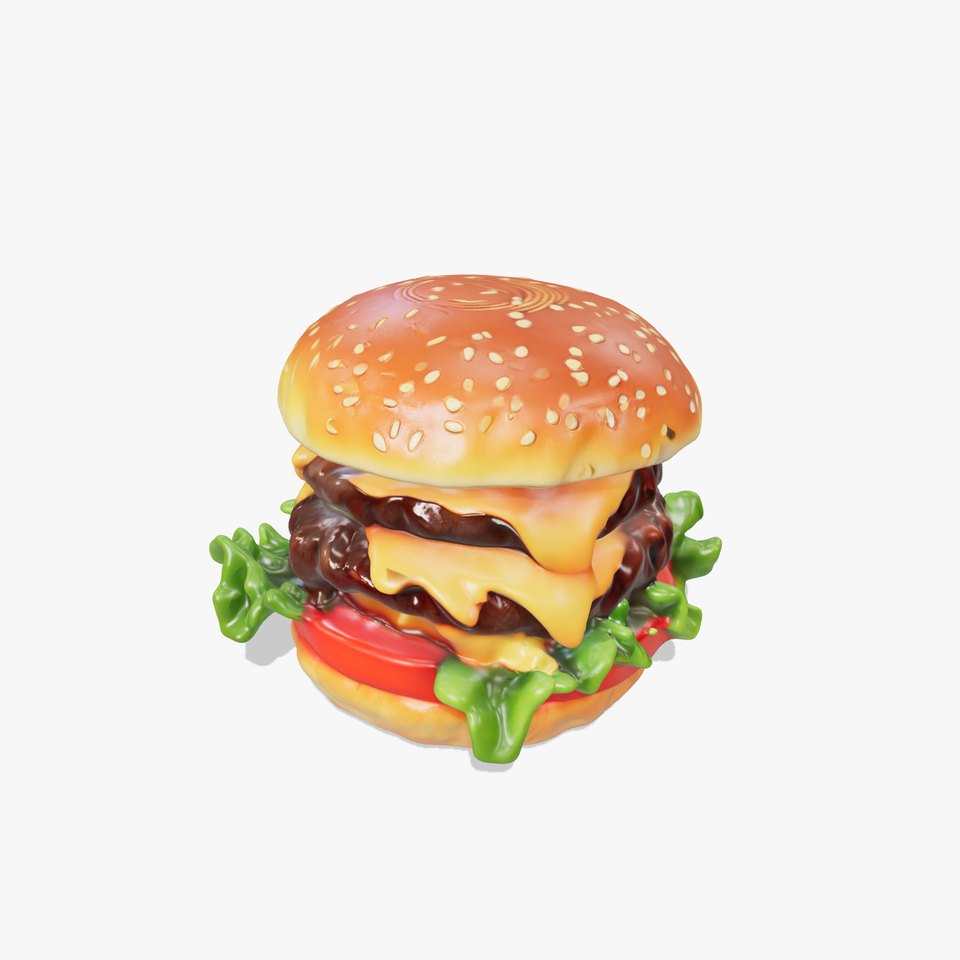Double Cheeseburger Model Pack