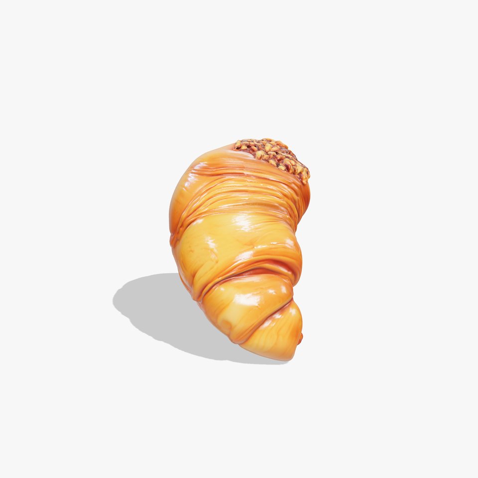 Caramel Pecan Croissant D Model Pack