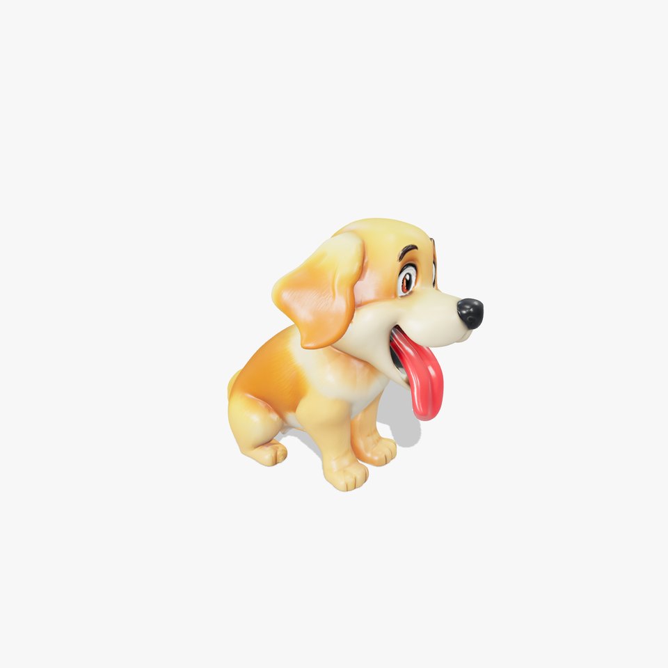 Cute Cartoon Puppy Model Pack