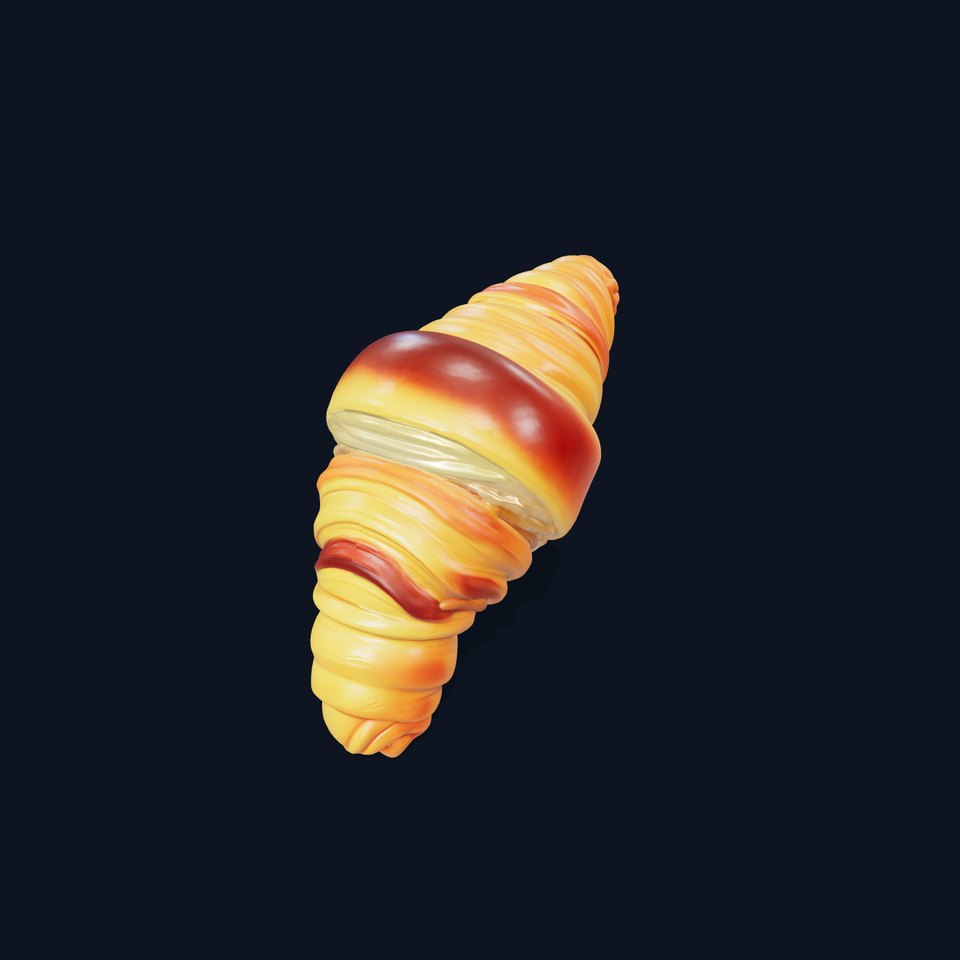 Croissant Model Pack for D Rendering and Game Design