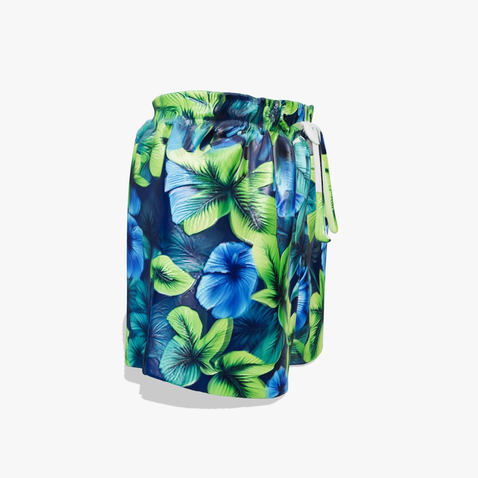 Tropical Floral Swim Shorts D Model Pack