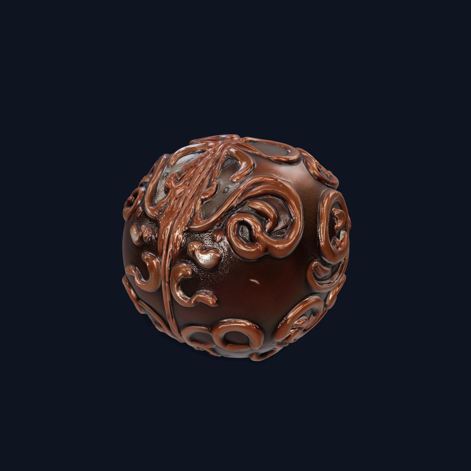 Ornate Sphere Model Pack with Decorative Swirls