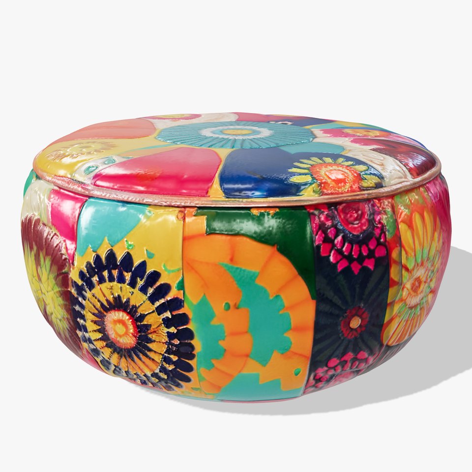Colorful Ottoman Pouf Model Pack