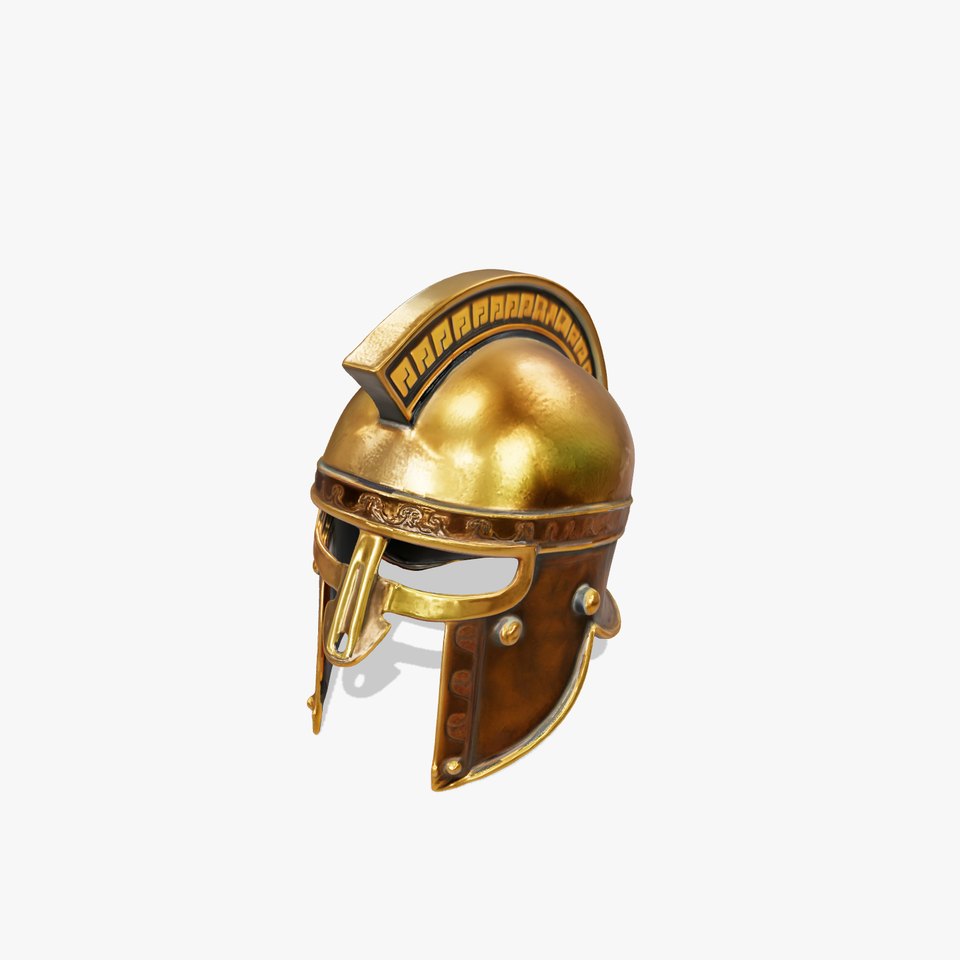 Ancient Warrior Helmet D Model Pack