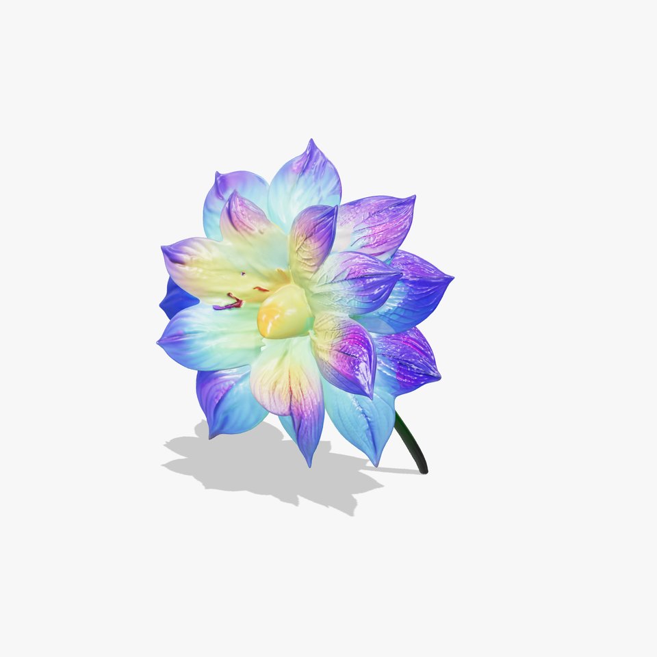 Vibrant Rainbow Flower Model Pack for D Applications