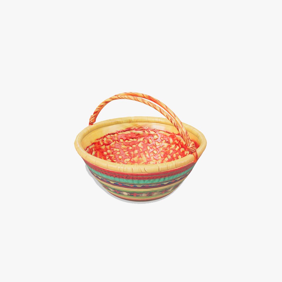 Colorful Woven Basket Model Pack