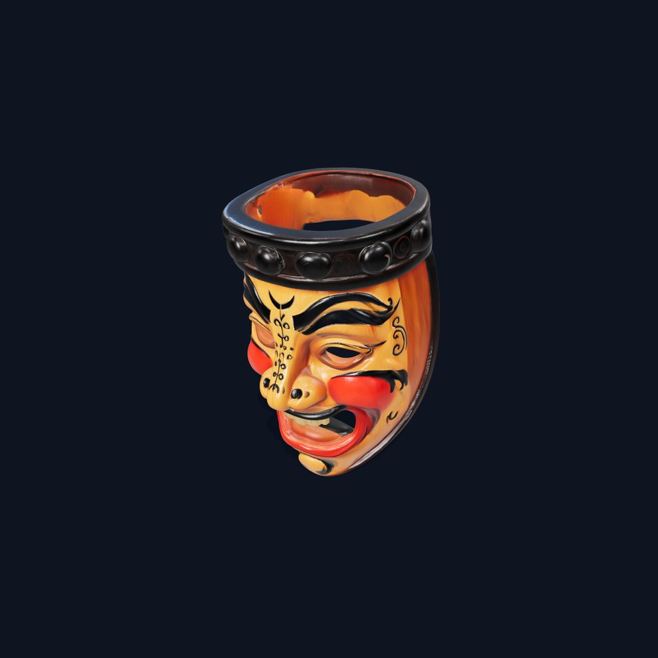 Traditional Wooden Mask Model Pack with Detailed Textures