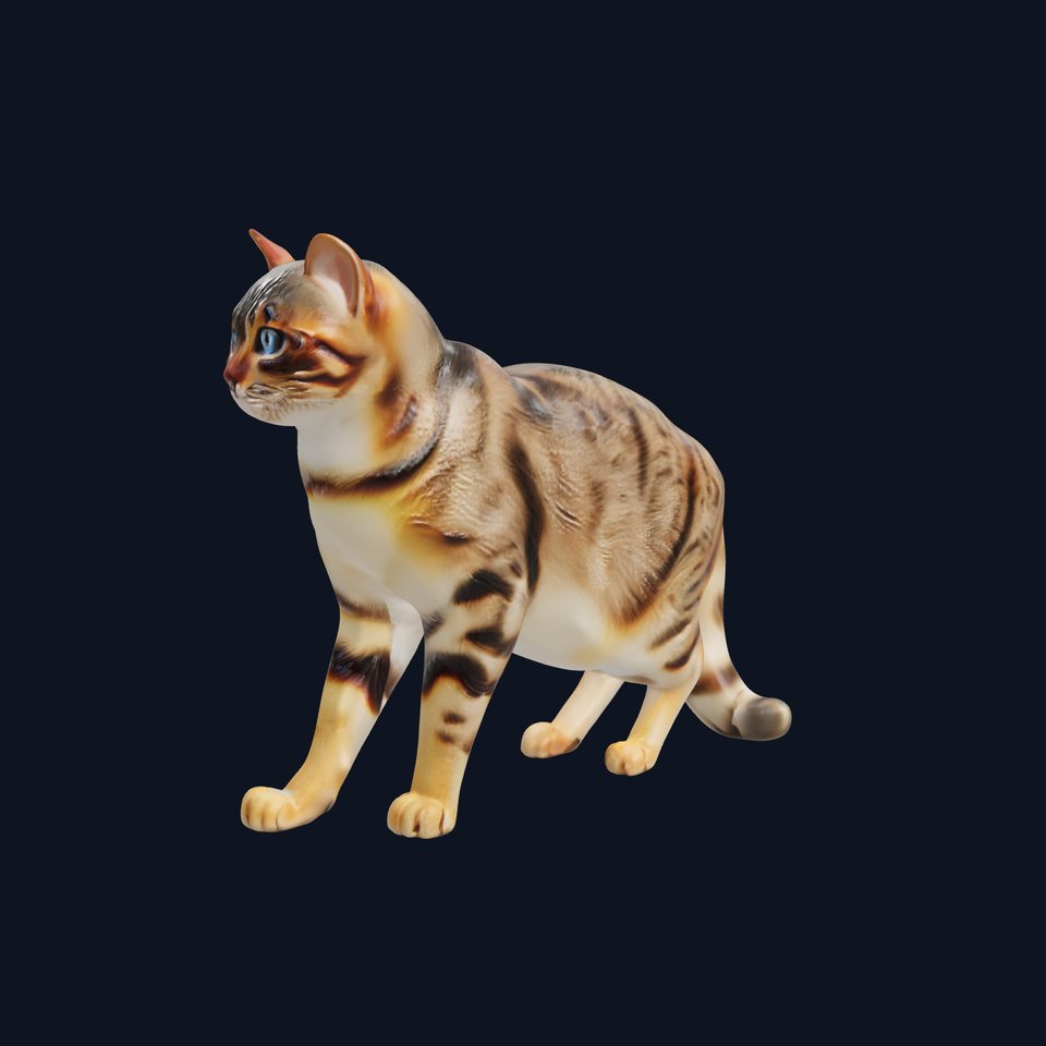 Realistic Cat Model Pack for Games and Animation