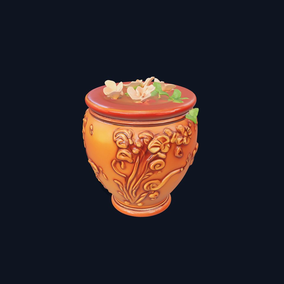 Decorative Floral Vase Model Pack