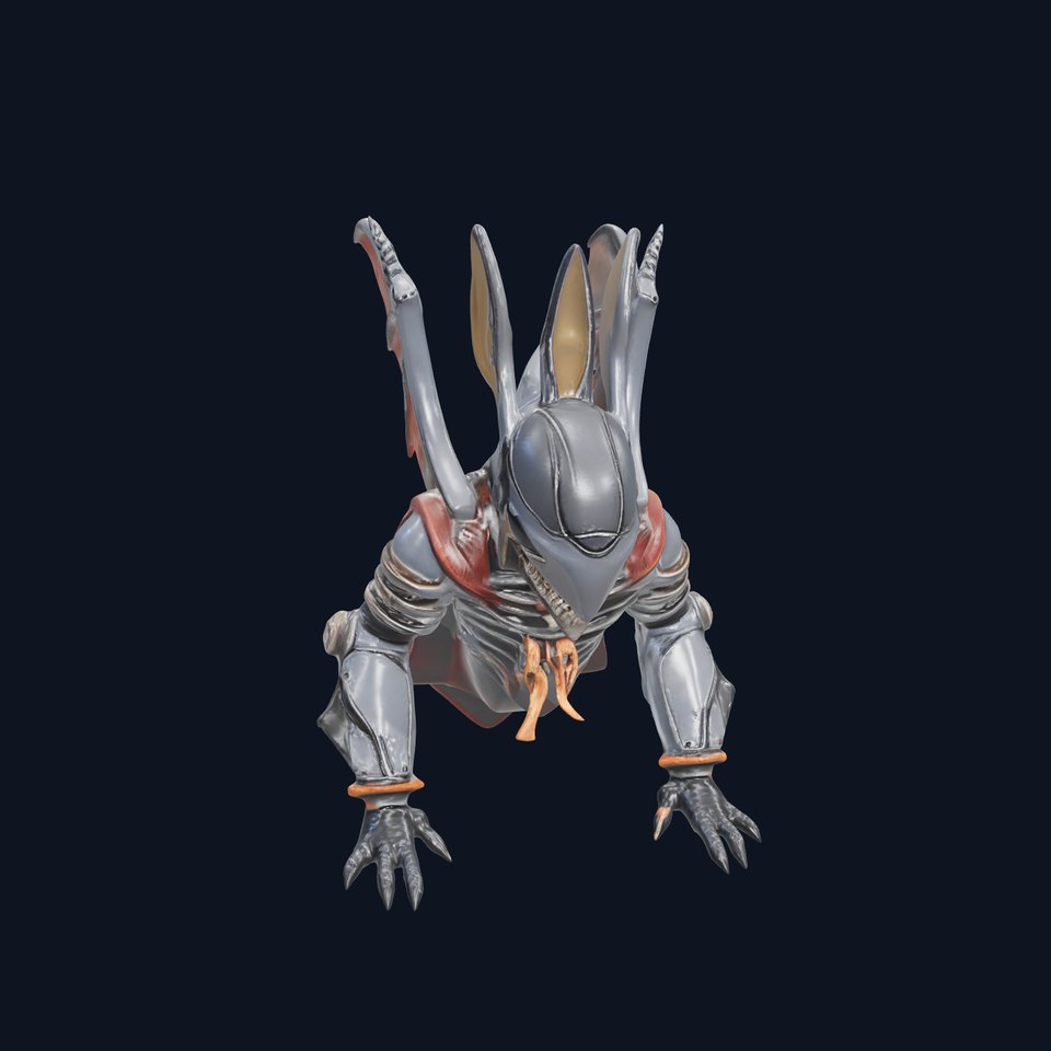 Fantasy Armored Bat Warrior Model Pack