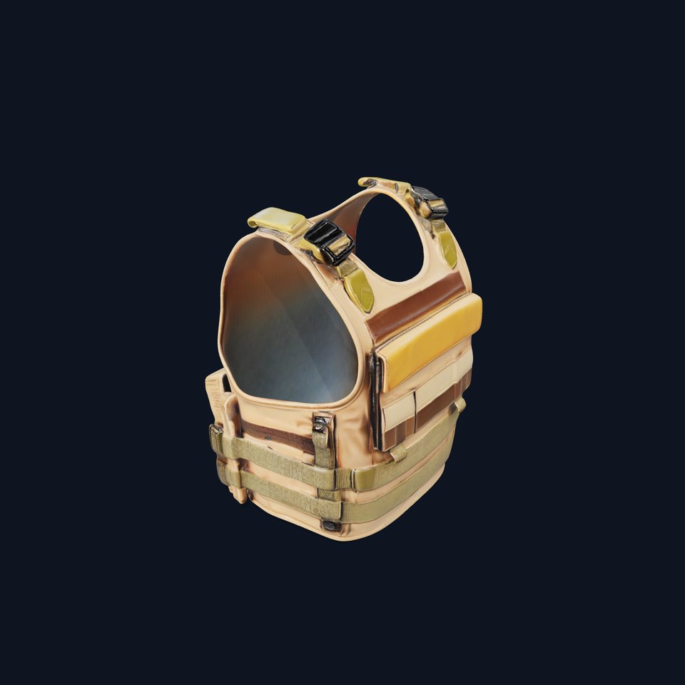 Tactical Vest D Model Pack for Game Development and Rendering