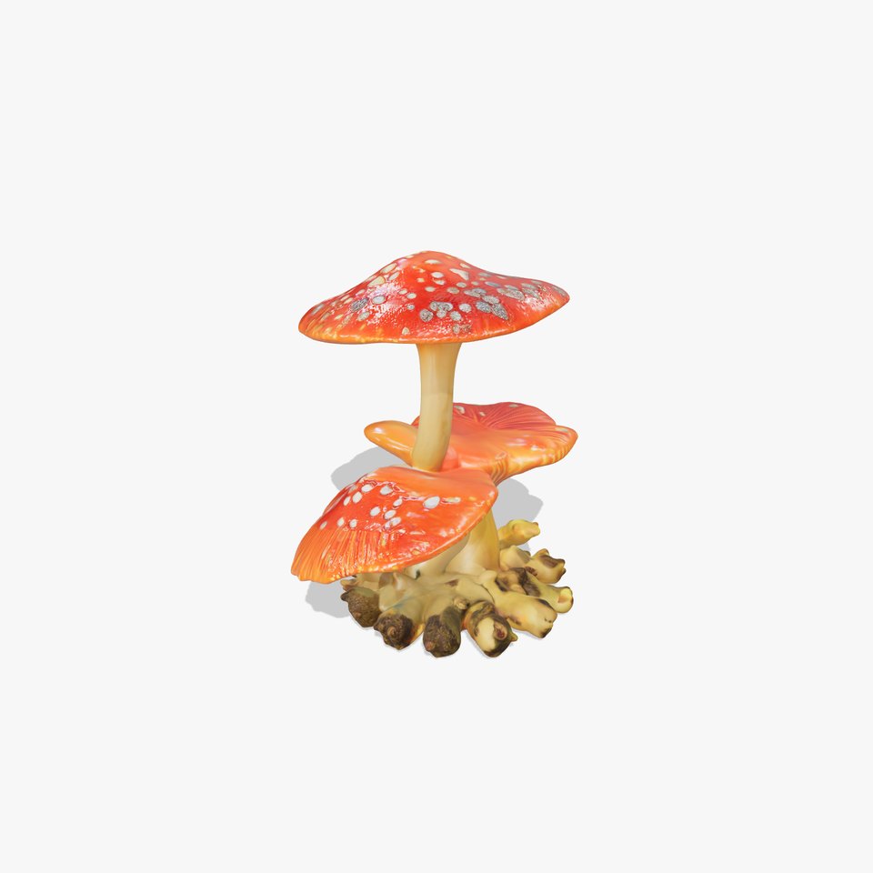 Orange Mushroom Model Pack with Detailed Textures