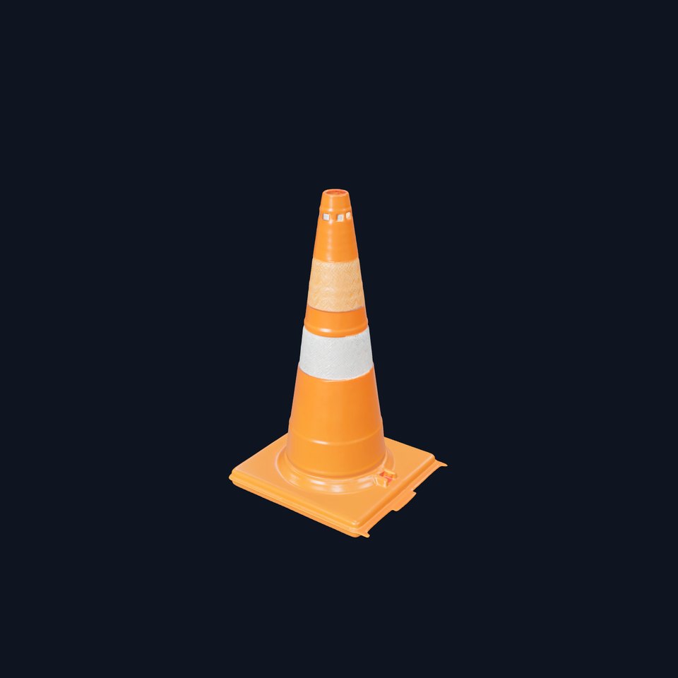 Traffic Cone Model Pack for D Rendering and Game Development