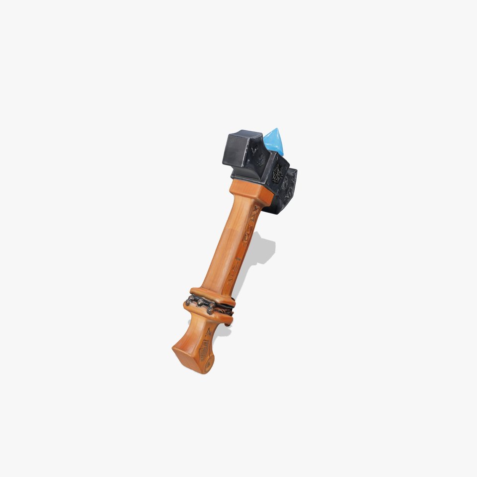 Fantasy Battle Axe with Gem Model Pack