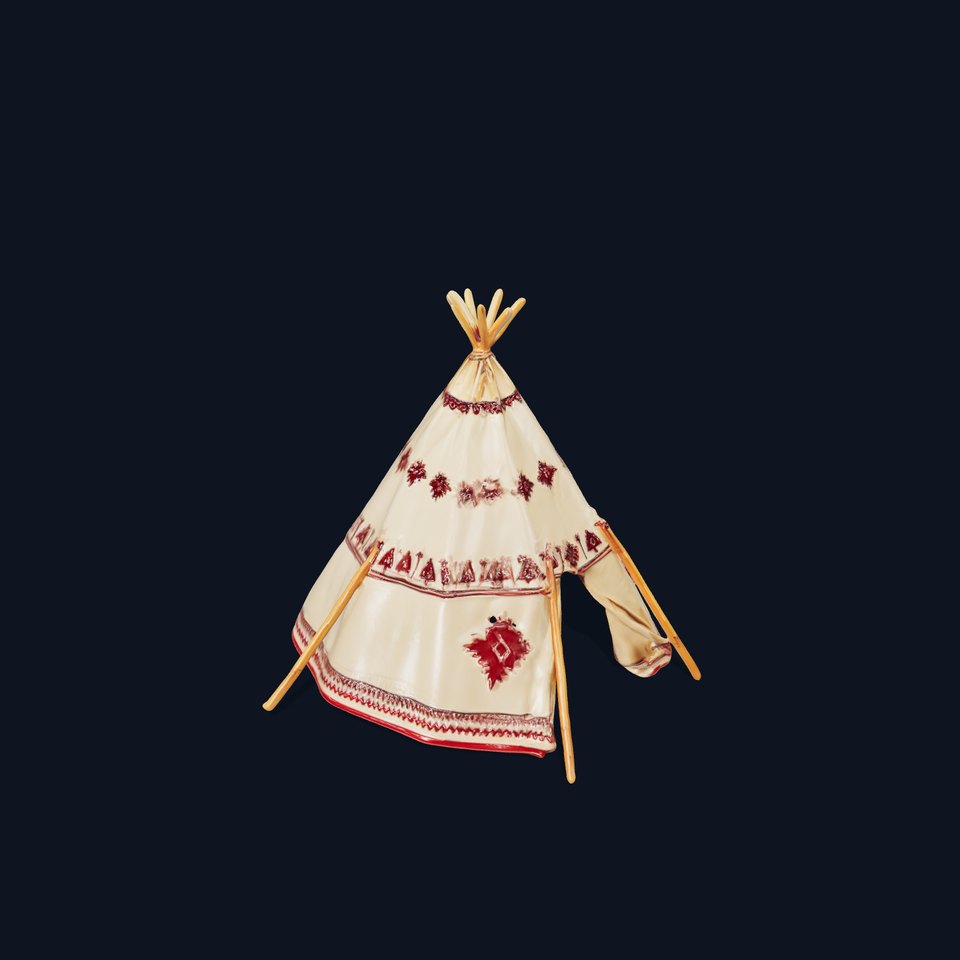 Traditional Teepee Model Pack with Native Patterns