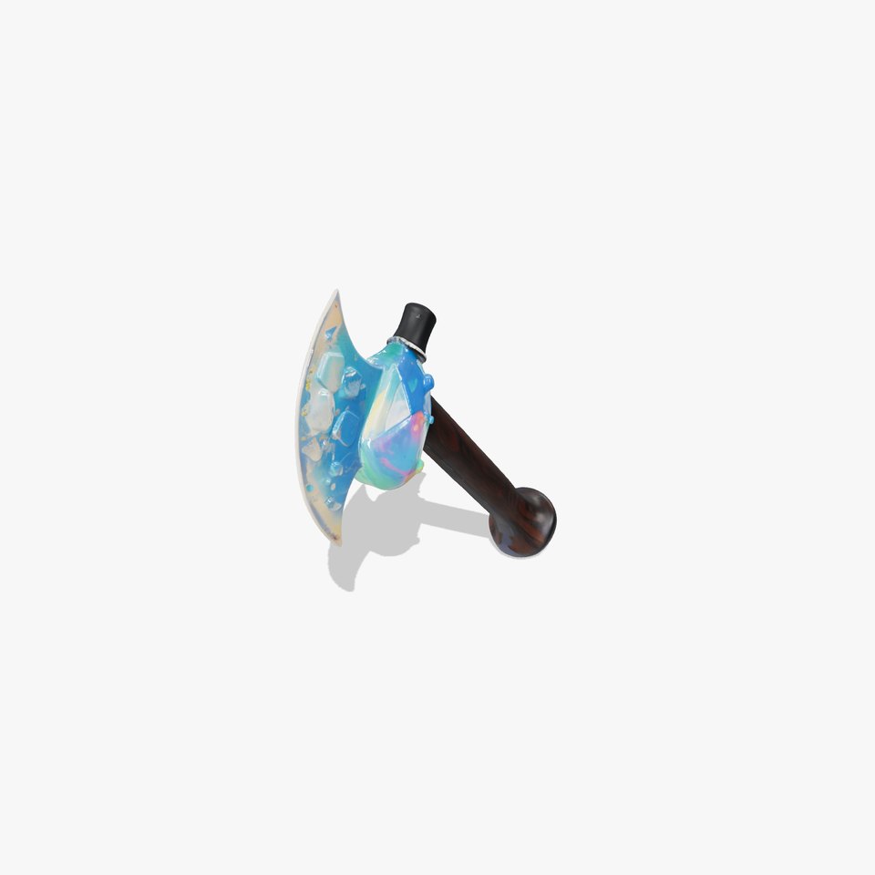 Opalescent Fantasy Axe Model Pack