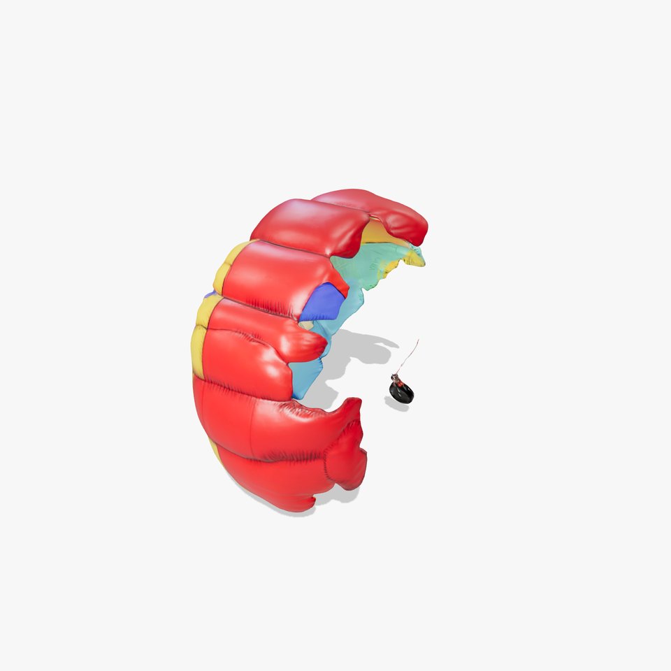 Vibrant Parachute Model Pack for Interactive Graphics
