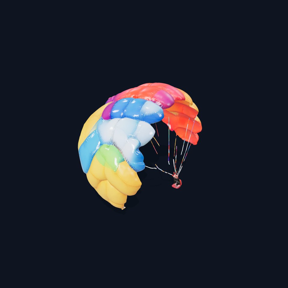 Colorful Paraglider Model Pack for D Rendering