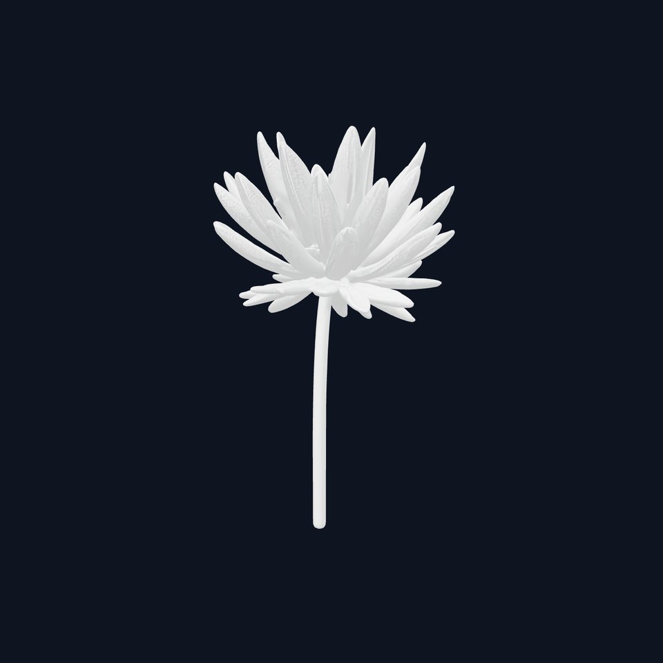 Metallic Flower Sculpture Model Pack