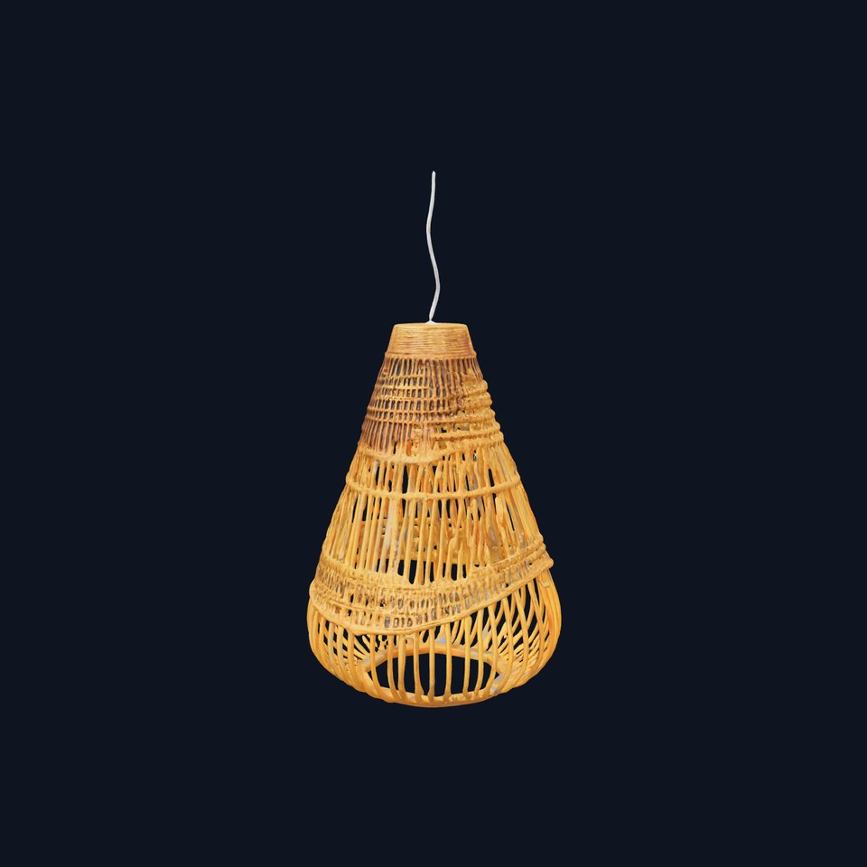 Hanging Wicker Lamp Shade Model Pack