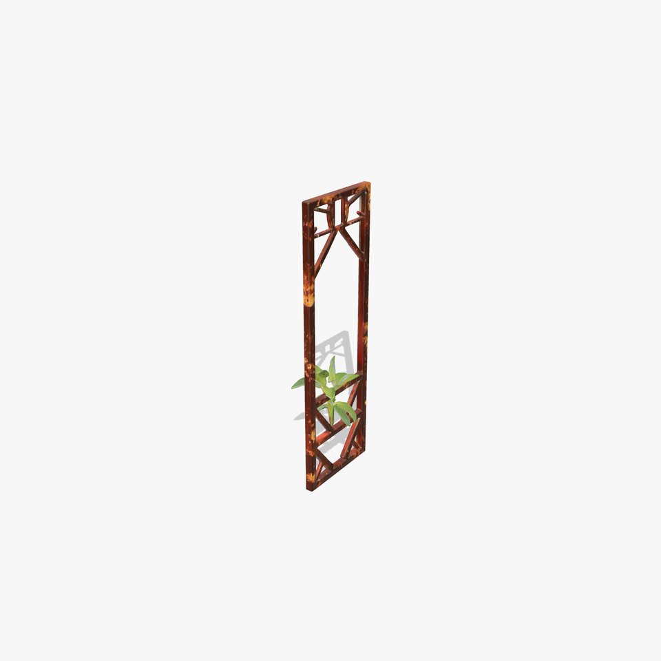Decorative Rustic Frame with Plant Holder Model Pack