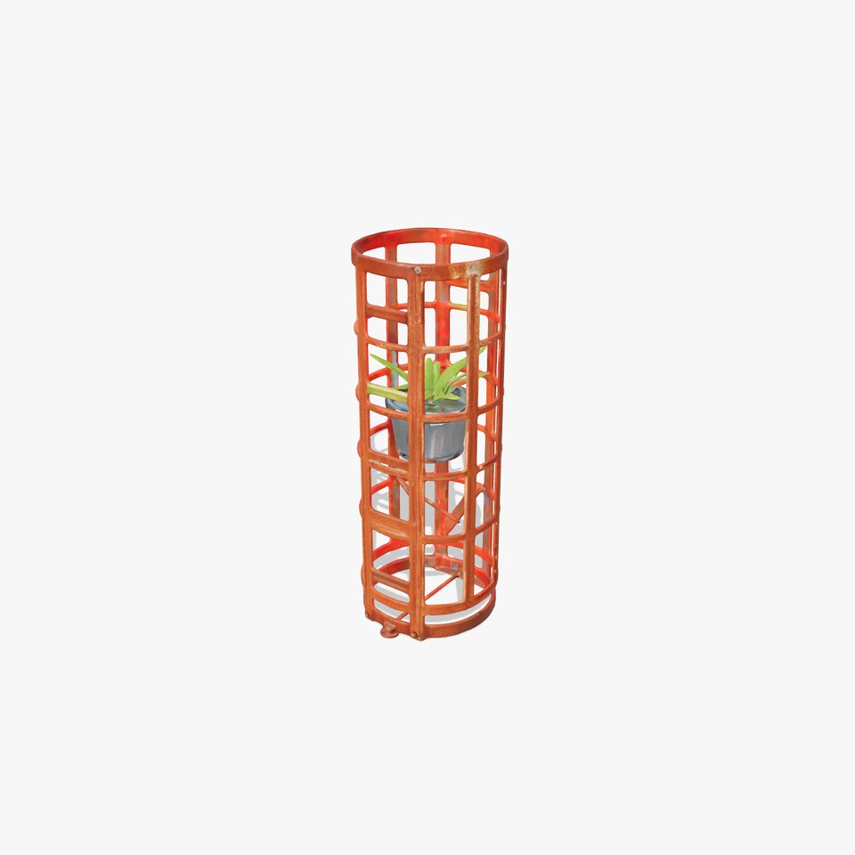Rustic Metal Plant Stand Model Pack