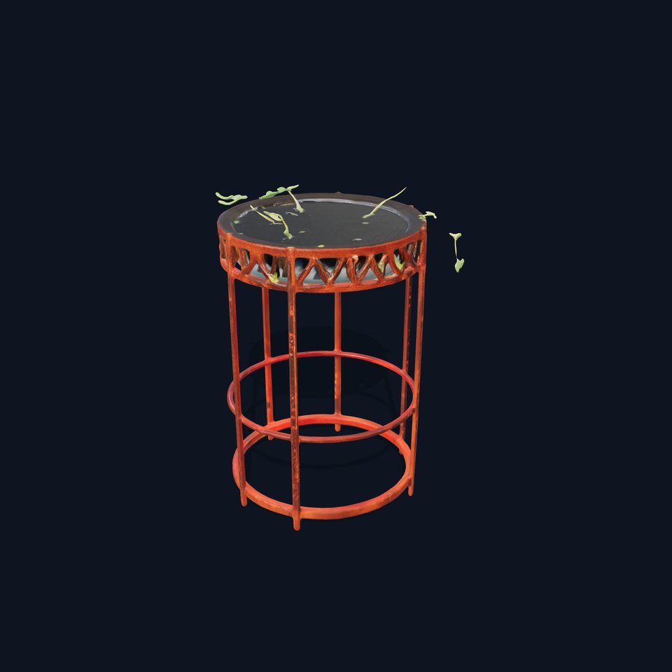 Decorative Plant Stand with Metal Frame Model Pack