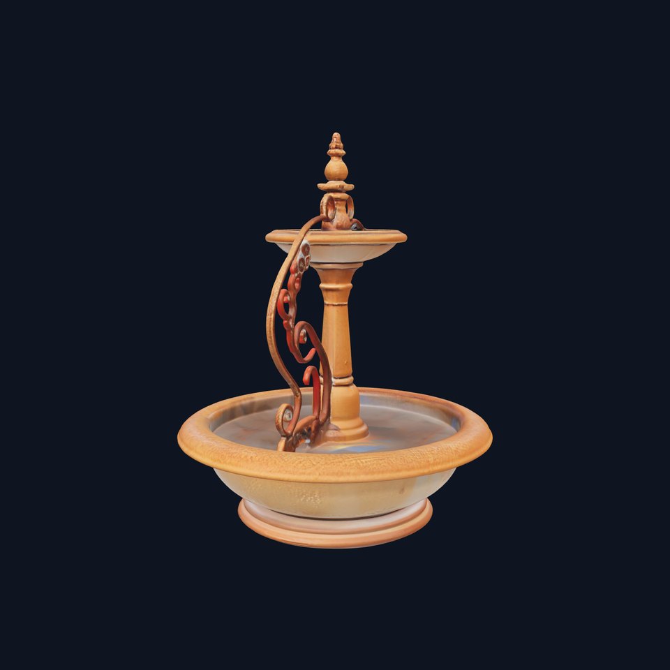 Elegant Ornamental Fountain D Model Pack