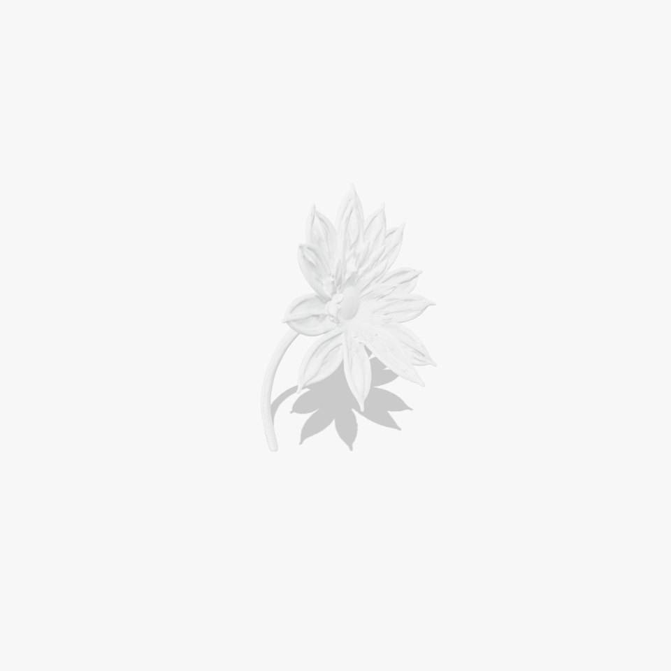 Metallic Flower Sculpture Model Pack