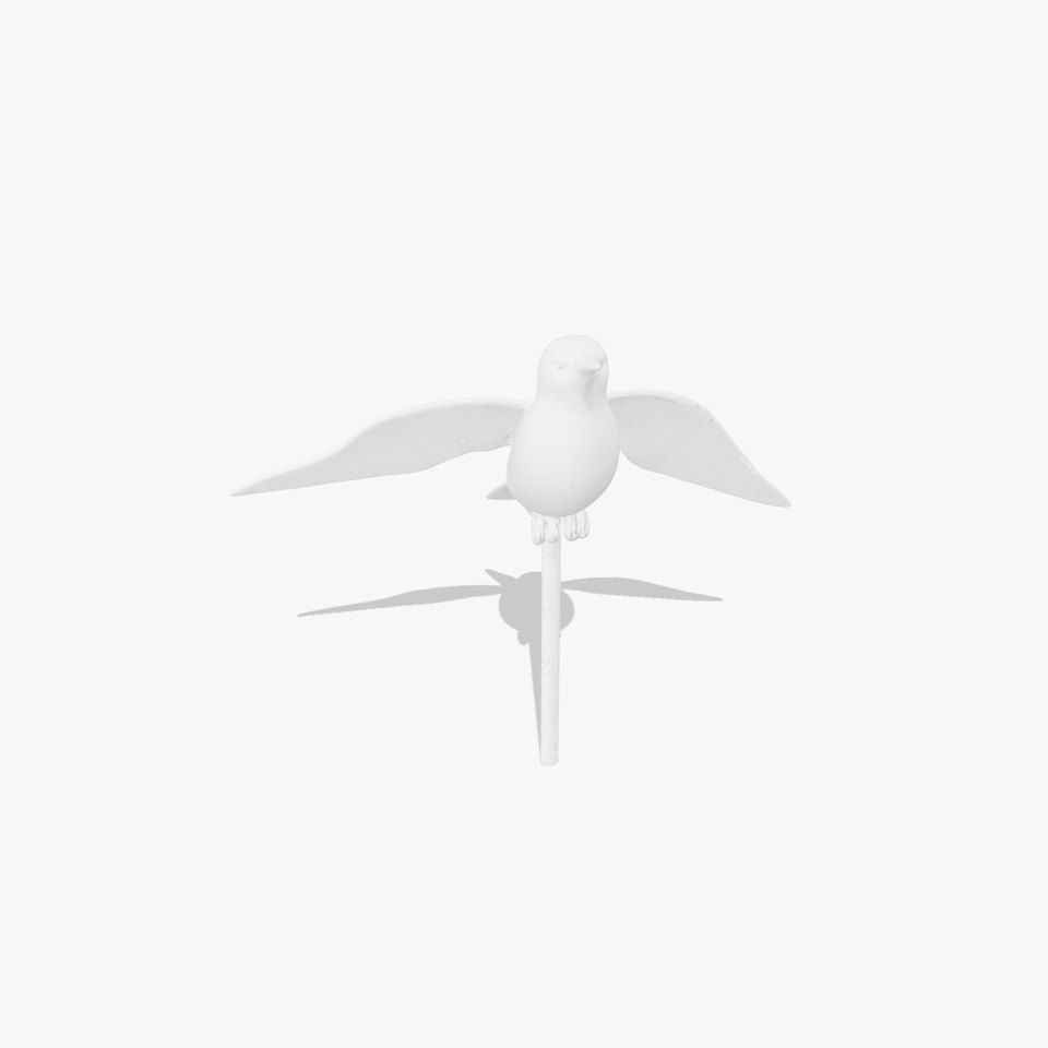 Metallic Bird Sculpture Model Pack for Creative Projects