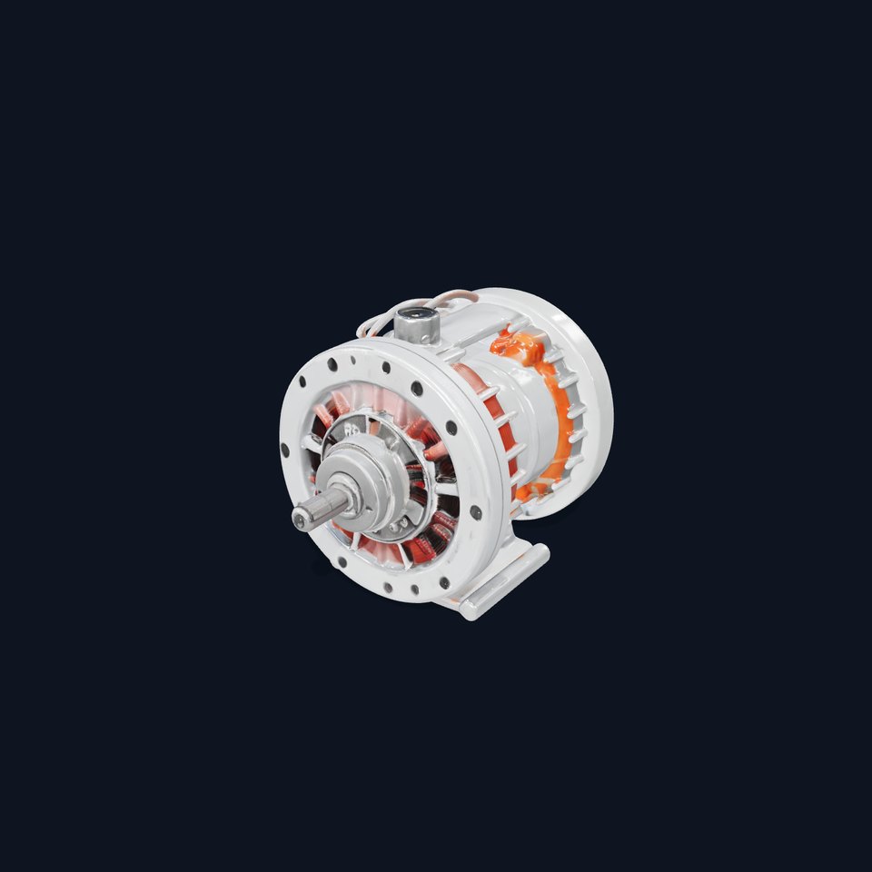 Electric Motor Model Pack with Detailed Coils