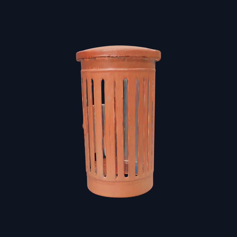 Outdoor Trash Bin Model Pack with Detailed LODs