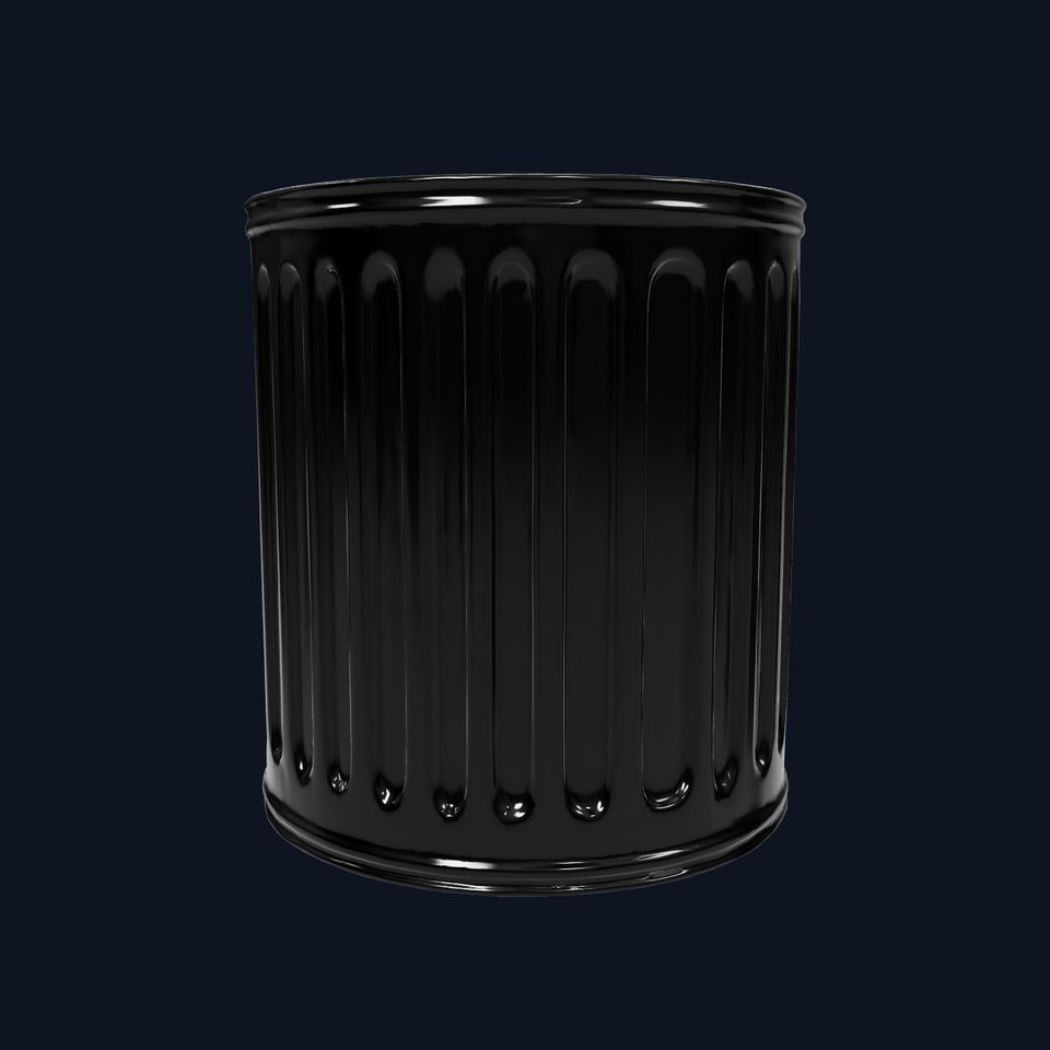 Rustic Metal Trash Can D Model Pack