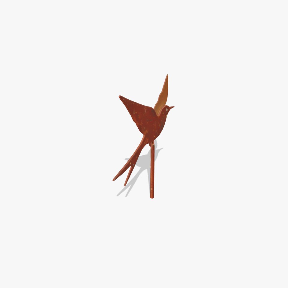 Metal Bird Sculpture Model Pack