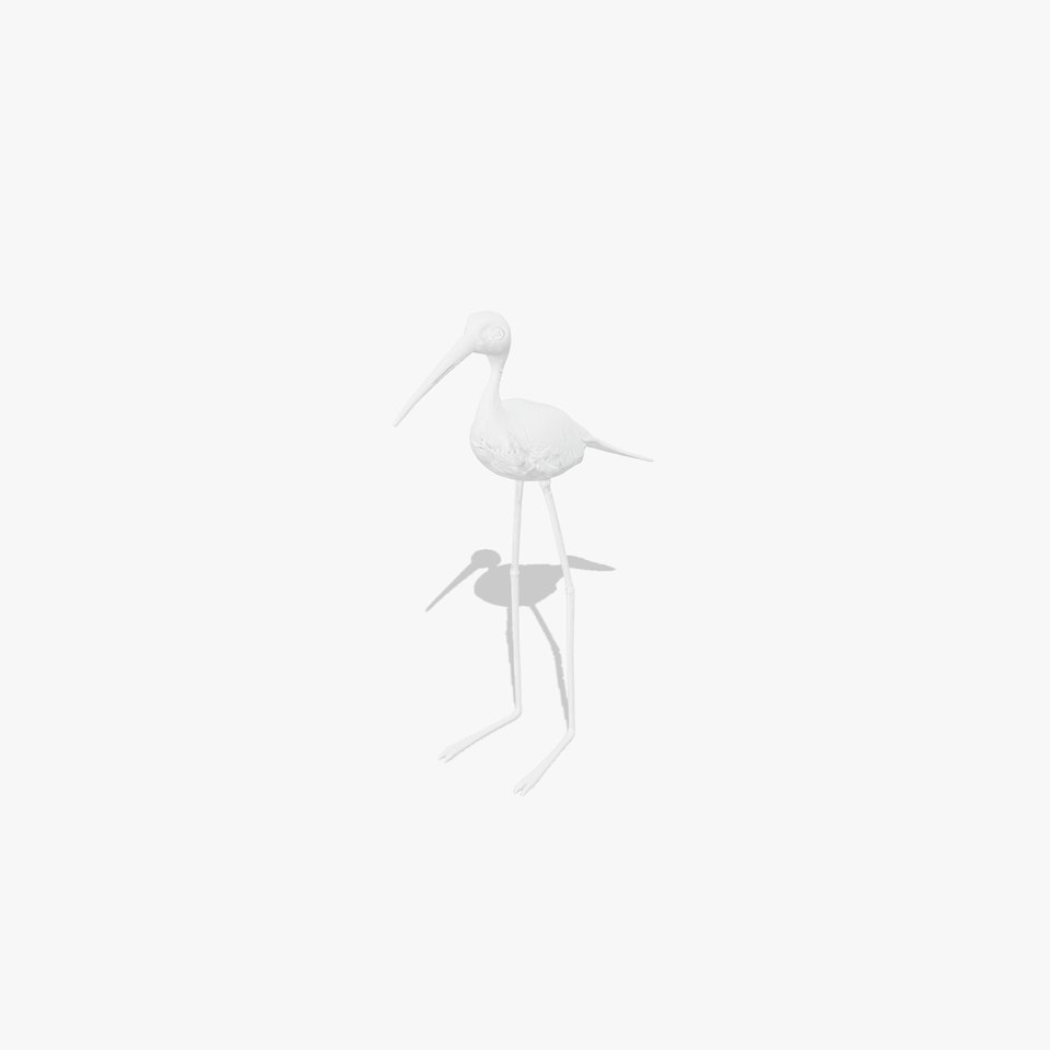 Metallic Bird Sculpture Model Pack