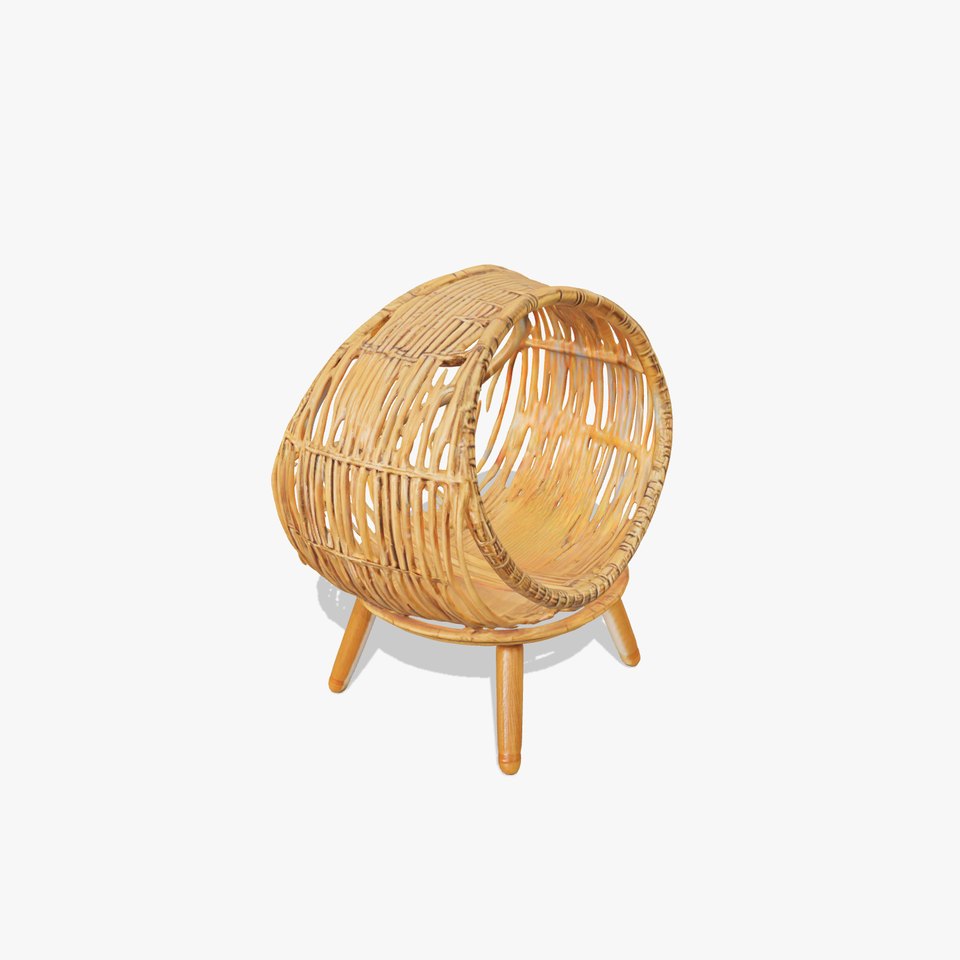 Wicker Cat Bed D Model Pack