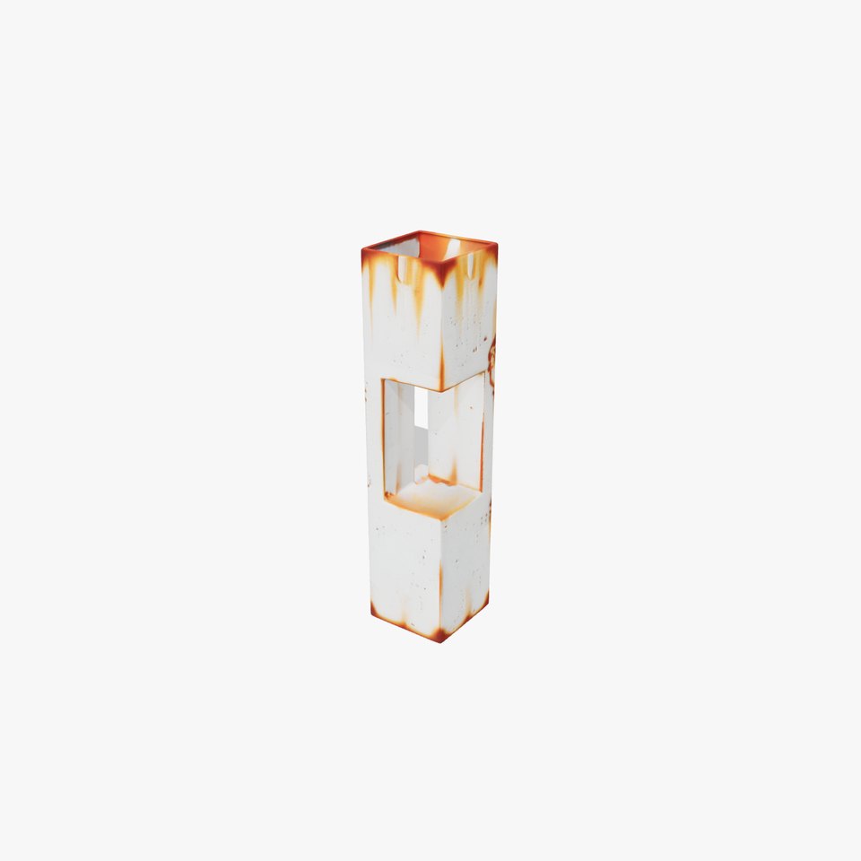 Rusty Concrete Pillar Model Pack with Textured Detail