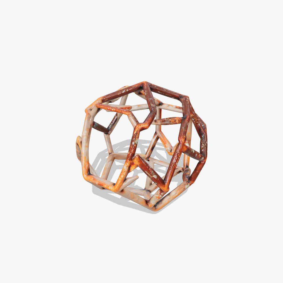 Rusted Metal Geodesic Sphere Model Pack