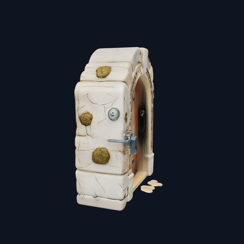 Medieval Stone Arch Door Model Pack